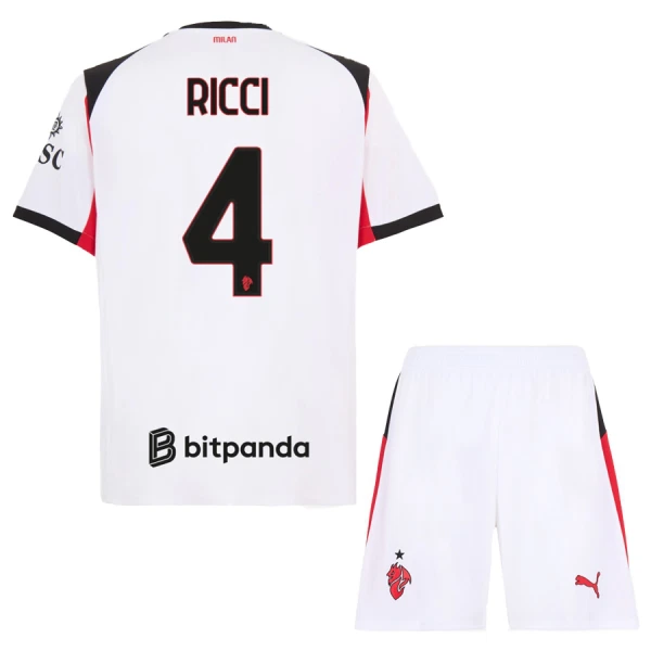 Camiseta AC Milan Ricci 4 Niños 2ª Equipación 25/26