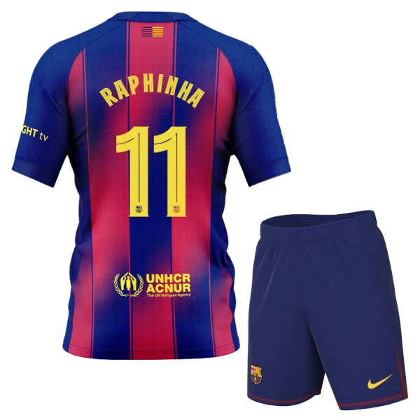 Camiseta FC Barcelona Raphinha 11 Niños 1ª Equipación 25/26