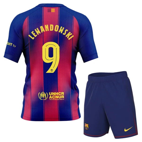 Camiseta FC Barcelona Robert Lewandowski 9 Niños 1ª Equipación 25/26
