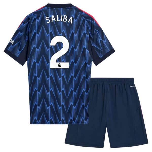 Camiseta Arsenal Saliba 2 Niños 2ª Equipación 25/26