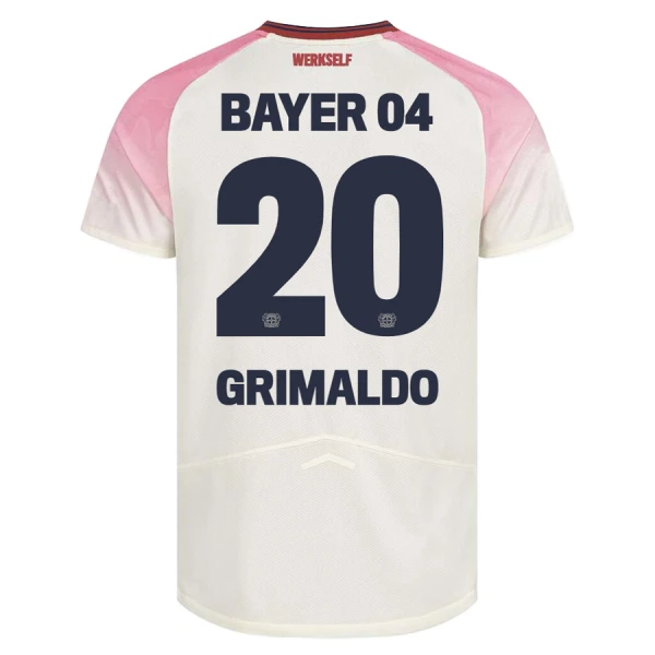 Camiseta Bayer 04 Leverkusen Alejandro Grimaldo 20 Niños 2ª Equipación 25/26