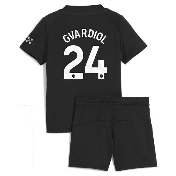 Camiseta Manchester City Josko Gvardiol 24 Niños 2ª Equipación 25/26