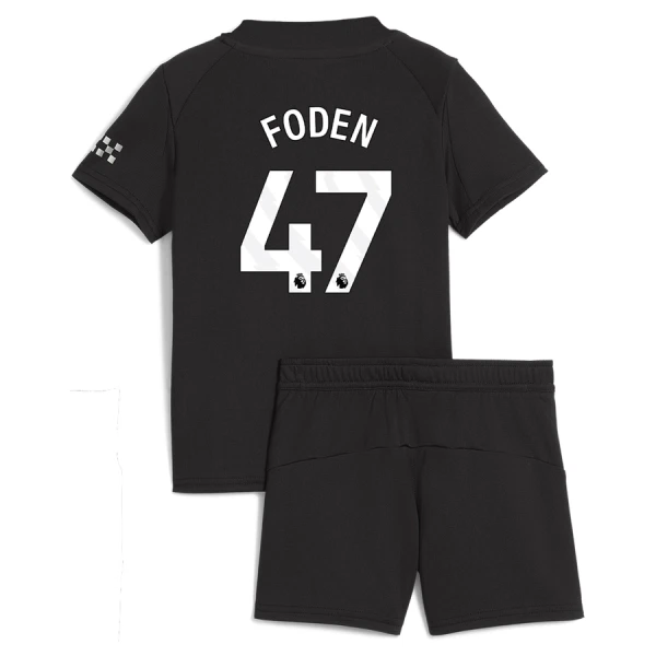 Camiseta Manchester City Phil Foden 47 Niños 2ª Equipación 25/26