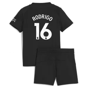 Camiseta Manchester City Rodrigo Hernández 16 Niños 2ª Equipación 25/26