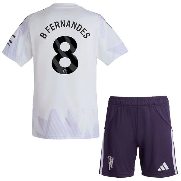 Camiseta Manchester United Bruno Fernandes 8 Niños 2ª Equipación 25/26