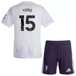Camiseta Manchester United Leny Yoro 15 Niños 2ª Equipación 25/26