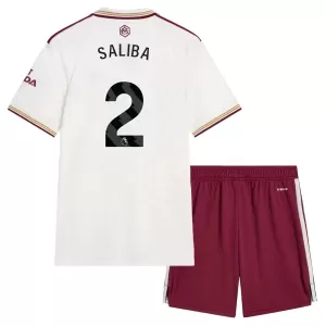 Camiseta Arsenal Saliba 2 Niños 3ª Equipación 25/26
