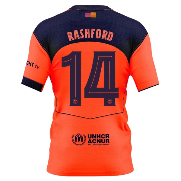 Camiseta FC Barcelona Marcus Rashford 14 Hombre 3ª Equipación 25/26