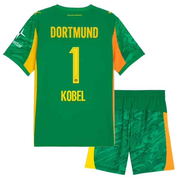 Camiseta Portero Borussia Dortmund Kobel 1 Niños 25/26 Verde Camiseta Portero Borussia Dortmund Kobel 1 Niños 25/26 Verde