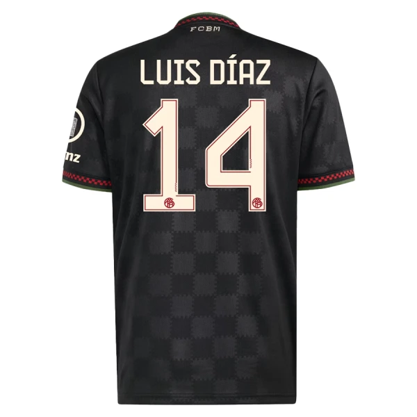 Camiseta FC Bayern Múnich Luis Díaz 14 Niños 3ª Equipación 25/26