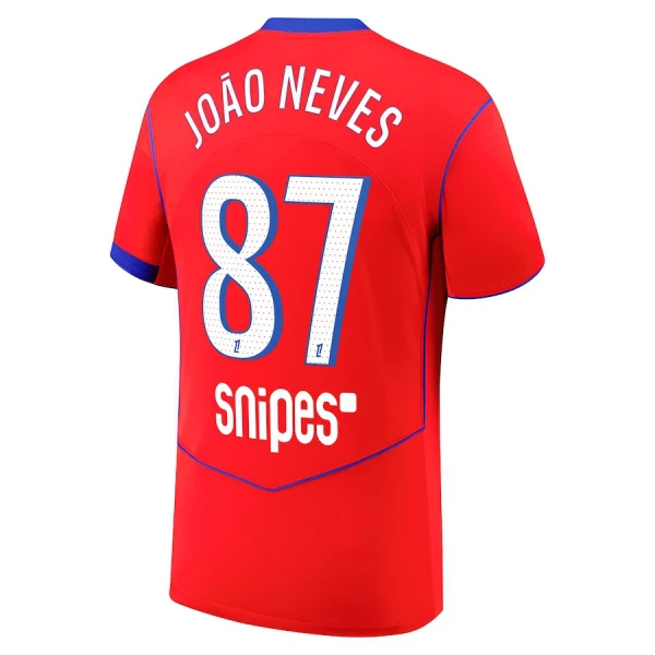 Camiseta Paris Saint-Germain Joao Neves 87 Hombre 3ª Equipación 25/26