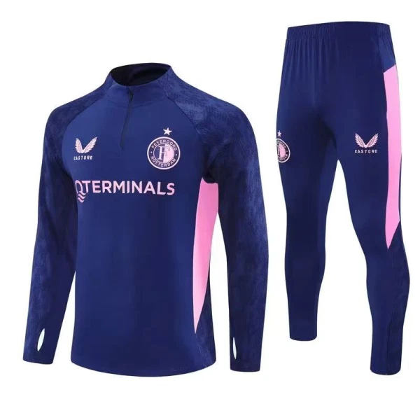 Conjunto de sudadera de entrenamiento Feyenoord Rotterdam Hombre 25/26 Azul Conjunto de sudadera de entrenamiento Feyenoord Rotterdam Hombre 25/26 Azul