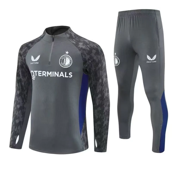 Conjunto de sudadera de entrenamiento Feyenoord Rotterdam Hombre 25/26 Gris Conjunto de sudadera de entrenamiento Feyenoord Rotterdam Hombre 25/26 Gris