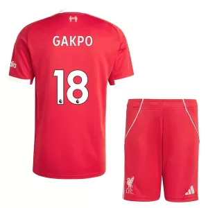 Camiseta Liverpool Cody Gakpo 18 Niños 1ª Equipación 25/26