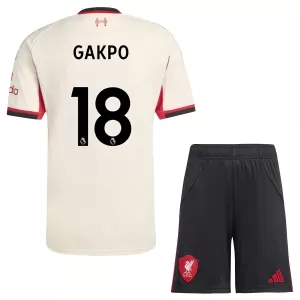 Camiseta Liverpool Cody Gakpo 18 Niños 2ª Equipación 25/26