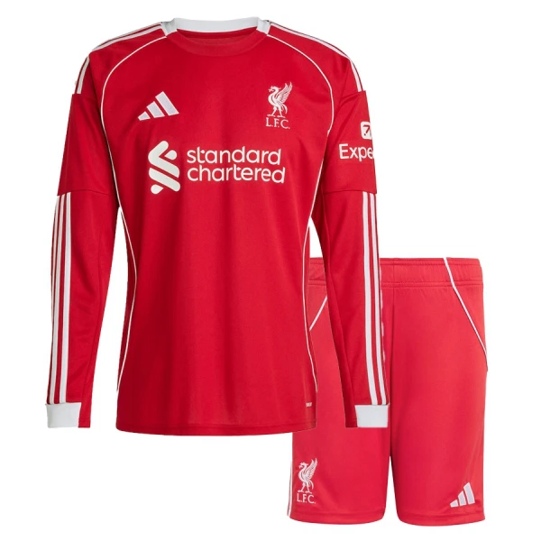 Camiseta Liverpool Niños 1ª Equipación 25/26 Manga Larga Camiseta Liverpool Niños 1ª Equipación 25/26 Manga Larga