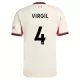 Camiseta Liverpool Virgil van Dijk 4 Niños 2ª Equipación 25/26