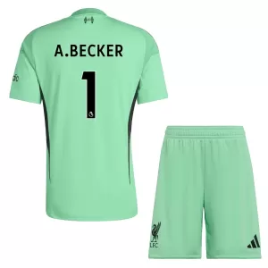 Camiseta Portero Liverpool Alisson Becker 1 Niños 25/26 Verde