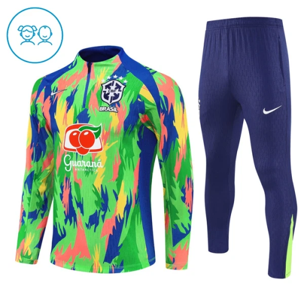 Conjunto de sudadera de entrenamiento Brasil Niños 25/26 Verde