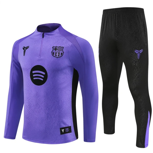 Conjunto de sudadera de entrenamiento FC Barcelona Hombre 25/26 Púrpura Conjunto de sudadera de entrenamiento FC Barcelona Hombre 25/26 Púrpura