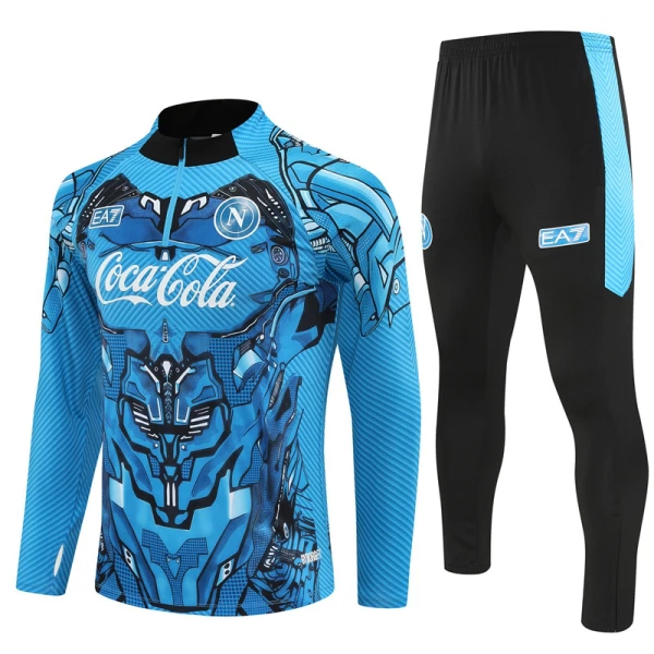 Conjunto de sudadera de entrenamiento Nápoles Hombre 25/26 Azul Conjunto de sudadera de entrenamiento Nápoles Hombre 25/26 Azul