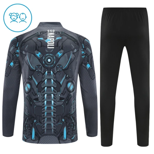 Conjunto de sudadera de entrenamiento Nápoles Niños 25/26 Negro