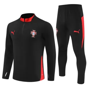 Conjunto de sudadera de entrenamiento Portugal Hombre 25/26 Negro