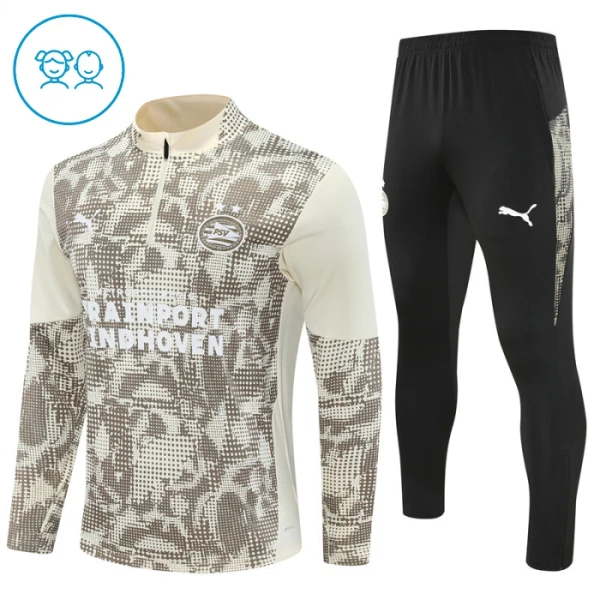 Conjunto de sudadera de entrenamiento PSV Eindhoven Niños 25/26 Gris Conjunto de sudadera de entrenamiento PSV Eindhoven Niños 25/26 Gris