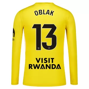 Camiseta Portero Atlético Madrid Jan Oblak 13 Hombre 25/26 Manga Larga Amarillo Camiseta Portero Atlético Madrid Jan Oblak 13 Hombre 25/26 Manga Larga Amarillo