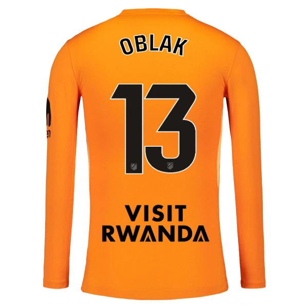 Camiseta Portero Atlético Madrid Jan Oblak 13 Hombre 25/26 Manga Larga Naranja