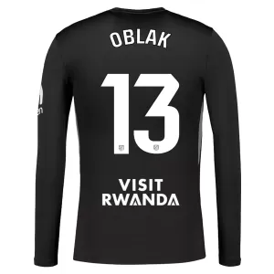 Camiseta Portero Atlético Madrid Jan Oblak 13 Hombre 25/26 Manga Larga Negro Camiseta Portero Atlético Madrid Jan Oblak 13 Hombre 25/26 Manga Larga Negro