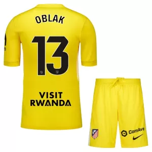 Camiseta Portero Atlético Madrid Jan Oblak 13 Niños 25/26 Amarillo Camiseta Portero Atlético Madrid Jan Oblak 13 Niños 25/26 Amarillo