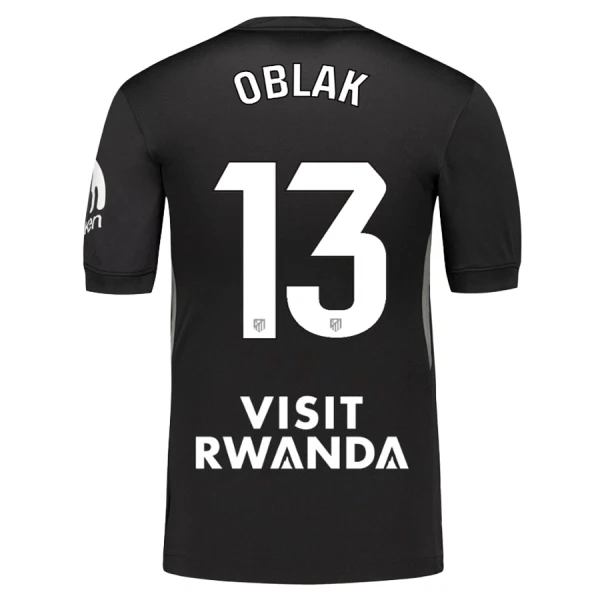 Camiseta Portero Atlético Madrid Jan Oblak 13 Niños 25/26 Negro