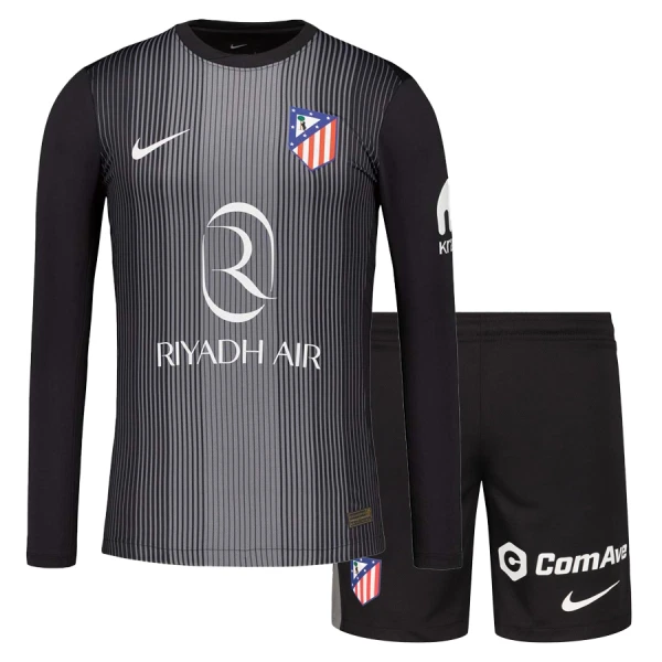 Camiseta Portero Atlético Madrid Niños 25/26 Manga Larga Negro