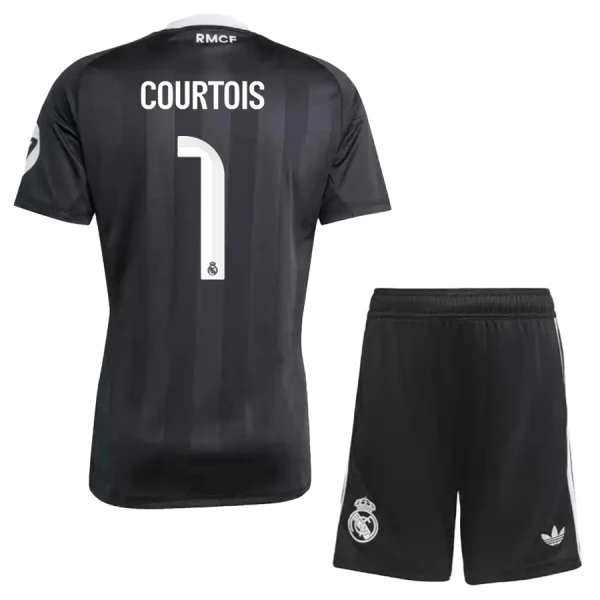 Camiseta Portero Real Madrid Thibaut Courtois 1 Niños 25/26 Negro Camiseta Portero Real Madrid Thibaut Courtois 1 Niños 25/26 Negro