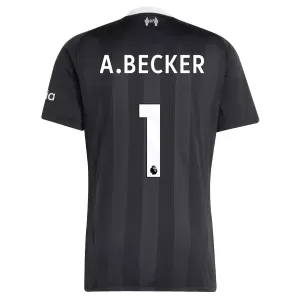 Camiseta Portero Liverpool Alisson Becker 1 Hombre 25/26 Negro