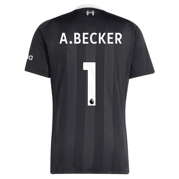 Camiseta Portero Liverpool Alisson Becker 1 Niños 25/26 Negro
