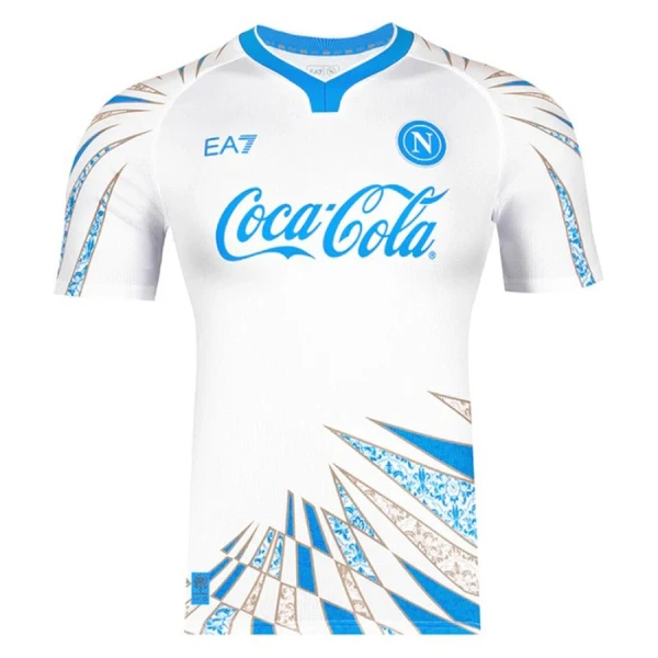 Camiseta Nápoles Pre-Match Hombre 25/26 Blanco Camiseta Nápoles Pre-Match Hombre 25/26 Blanco