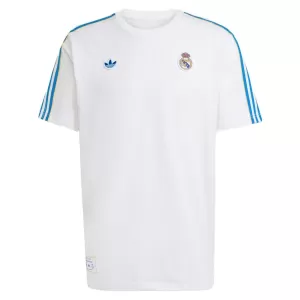Camiseta Real Madrid Terrace Icons Hombre 25/26 Blanco Camiseta Real Madrid Terrace Icons Hombre 25/26 Blanco