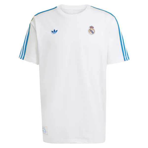 Camiseta Real Madrid Terrace Icons Hombre 25/26 Blanco Camiseta Real Madrid Terrace Icons Hombre 25/26 Blanco