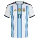 Camiseta Argentina Garnacho 17 Niños 1ª Equipación Mundial 2026