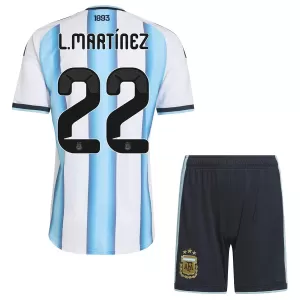 Camiseta Argentina Lautaro Martínez 22 Niños 1ª Equipación Mundial 2026