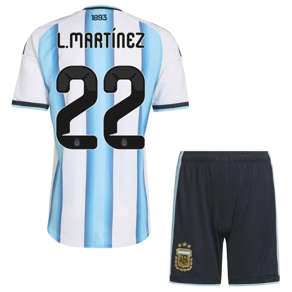 Camiseta Argentina Lautaro Martínez 22 Niños 1ª Equipación Mundial 2026