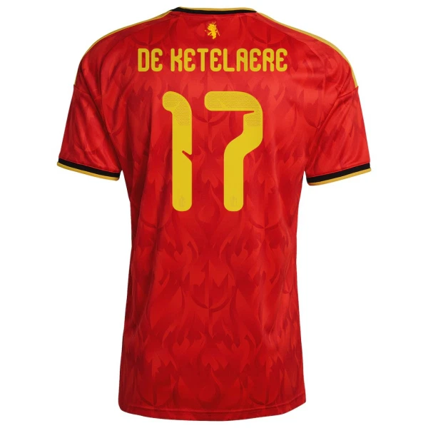 Camiseta Bélgica De Ketelaere 17 Hombre 1ª Equipación Mundial 2026