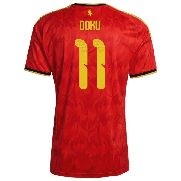 Camiseta Bélgica Jérémy Doku 11 Niños 1ª Equipación Mundial 2026