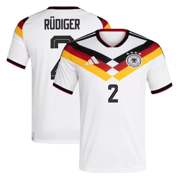 Camiseta Alemania Antonio Rüdiger 2 Hombre 1ª Equipación Mundial 2026