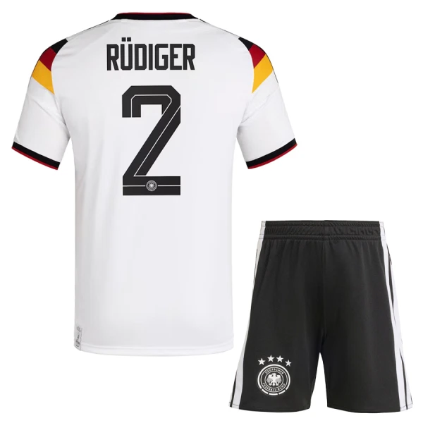 Camiseta Alemania Antonio Rüdiger 2 Niños 1ª Equipación Mundial 2026