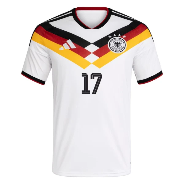 Camiseta Alemania Florian Wirtz 17 Niños 1ª Equipación Mundial 2026
