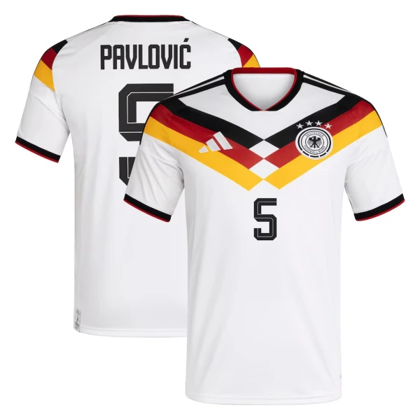 Camiseta Alemania Pavlovic 5 Hombre 1ª Equipación Mundial 2026
