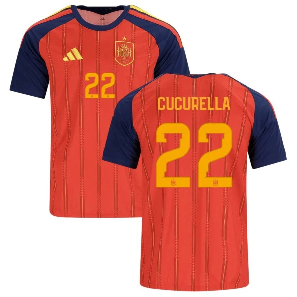 Camiseta España Marc Cucurella 22 Hombre 1ª Equipación Mundial 2026